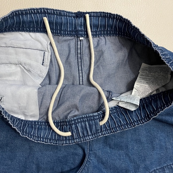 NWT - Zara Women’s Denim Relaxed Jogger Short - Size L - Picture 3 of 7